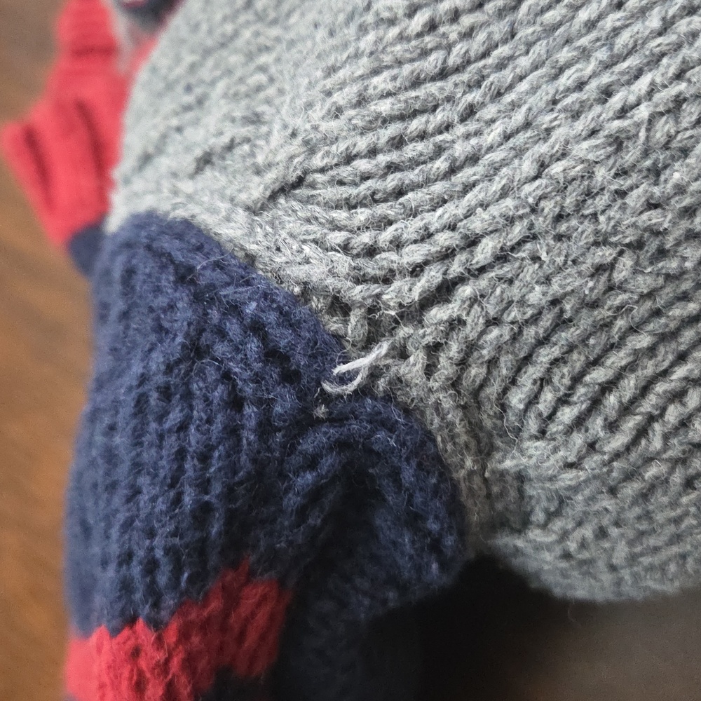Faded Glory Red and Gray Knit Kids Sweater - Y2K - 24month - Picture 5 of 5